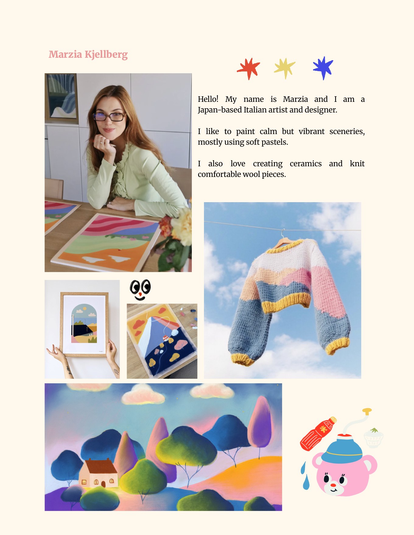 Marzia Kjellberg portfolio page 1